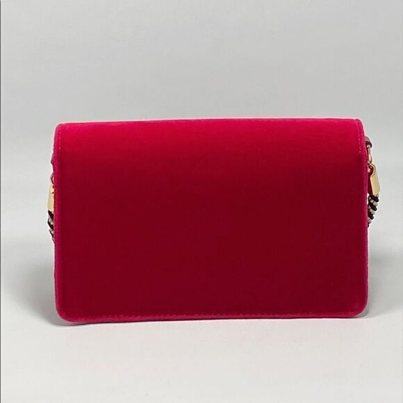 Gucci red Broadway velvet crystal G shoulder bag - Picture 11 of 16